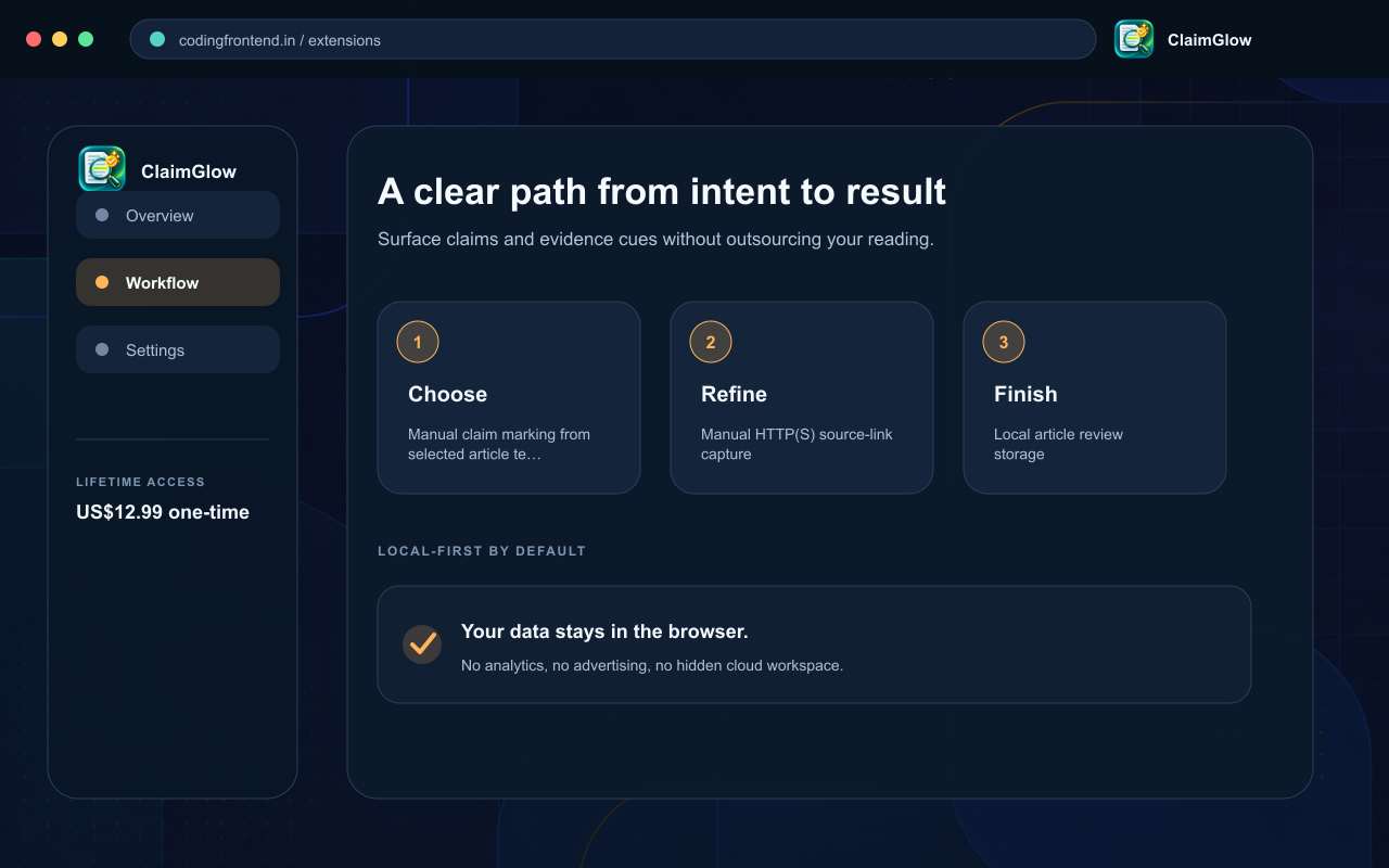 ClaimGlow — Article Claim Highlighter screenshot 2