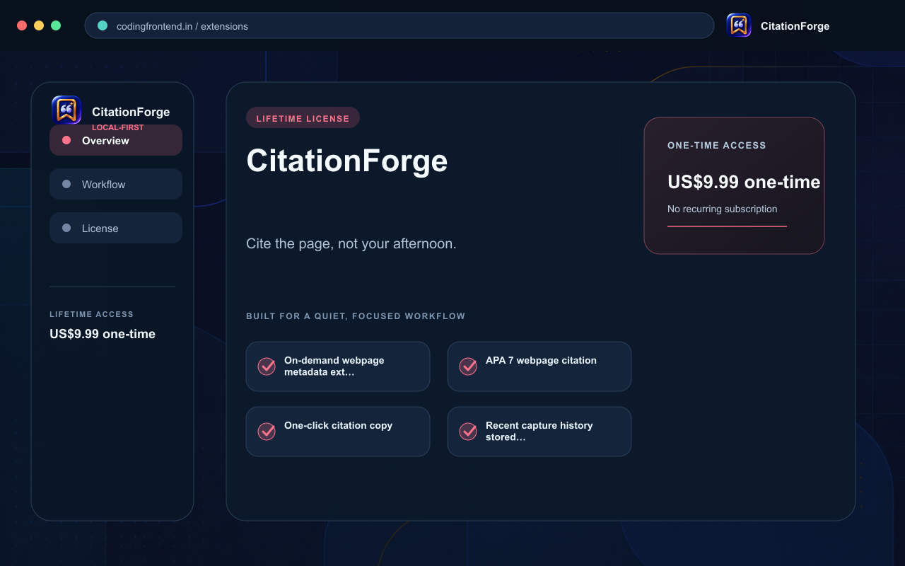 CitationForge — Citation Formatter screenshot 1