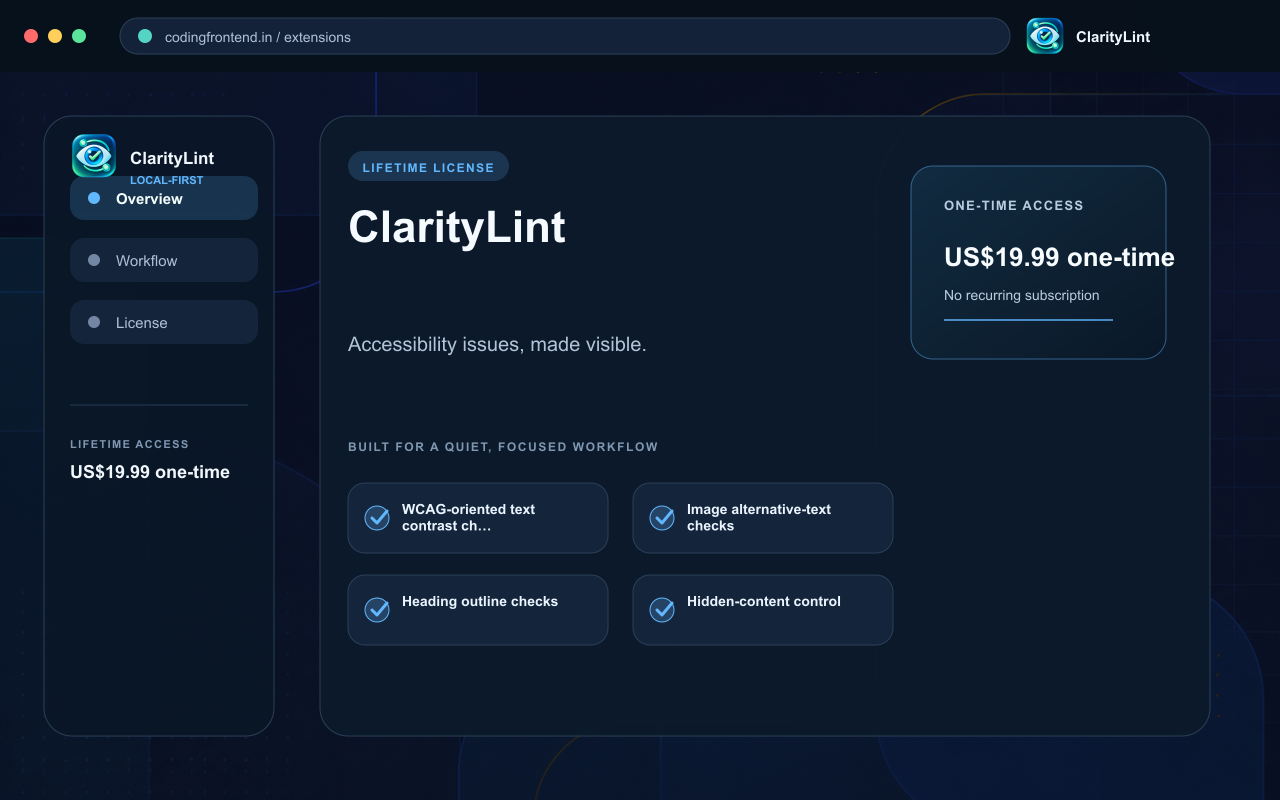 ClarityLint — Accessibility Inspector screenshot 1