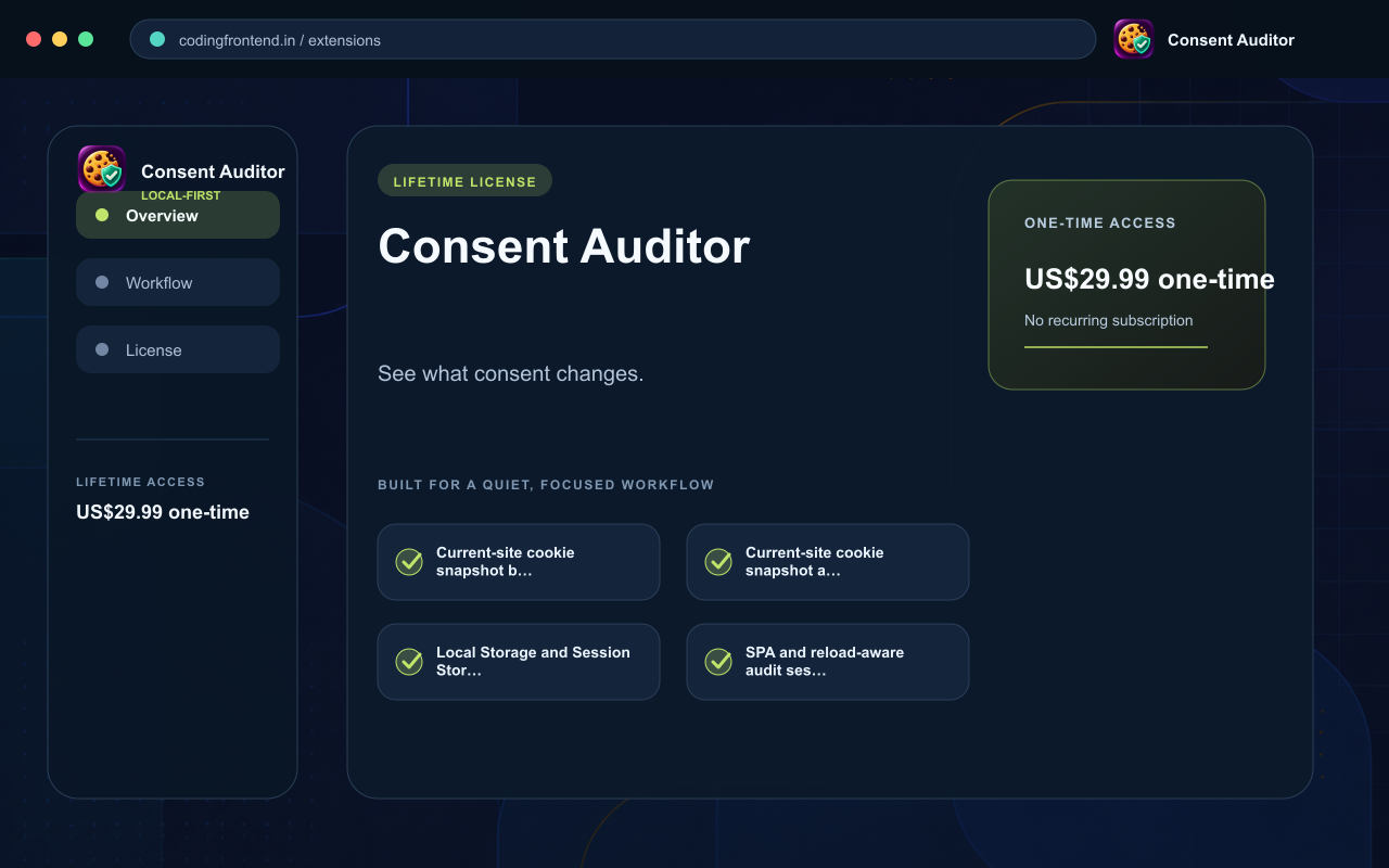 Cookie Consent Auditor screenshot 1
