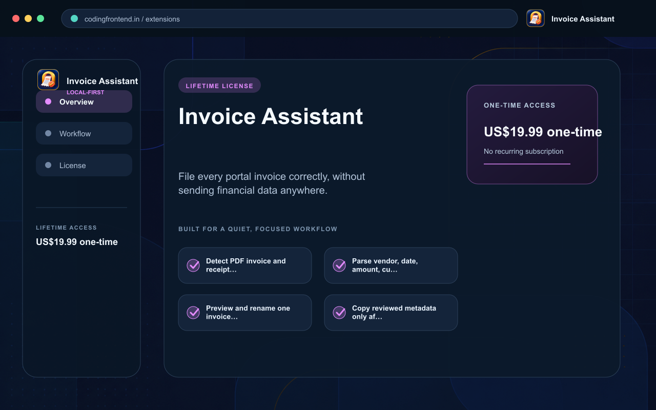 Invoice Portal Assistant screenshot 1