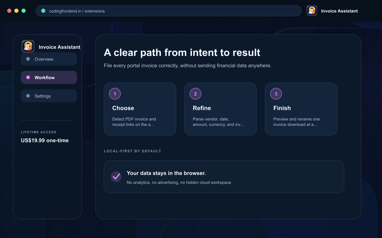 Invoice Portal Assistant screenshot 2