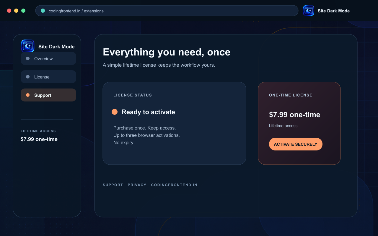 Per-Site Dark Mode screenshot 3