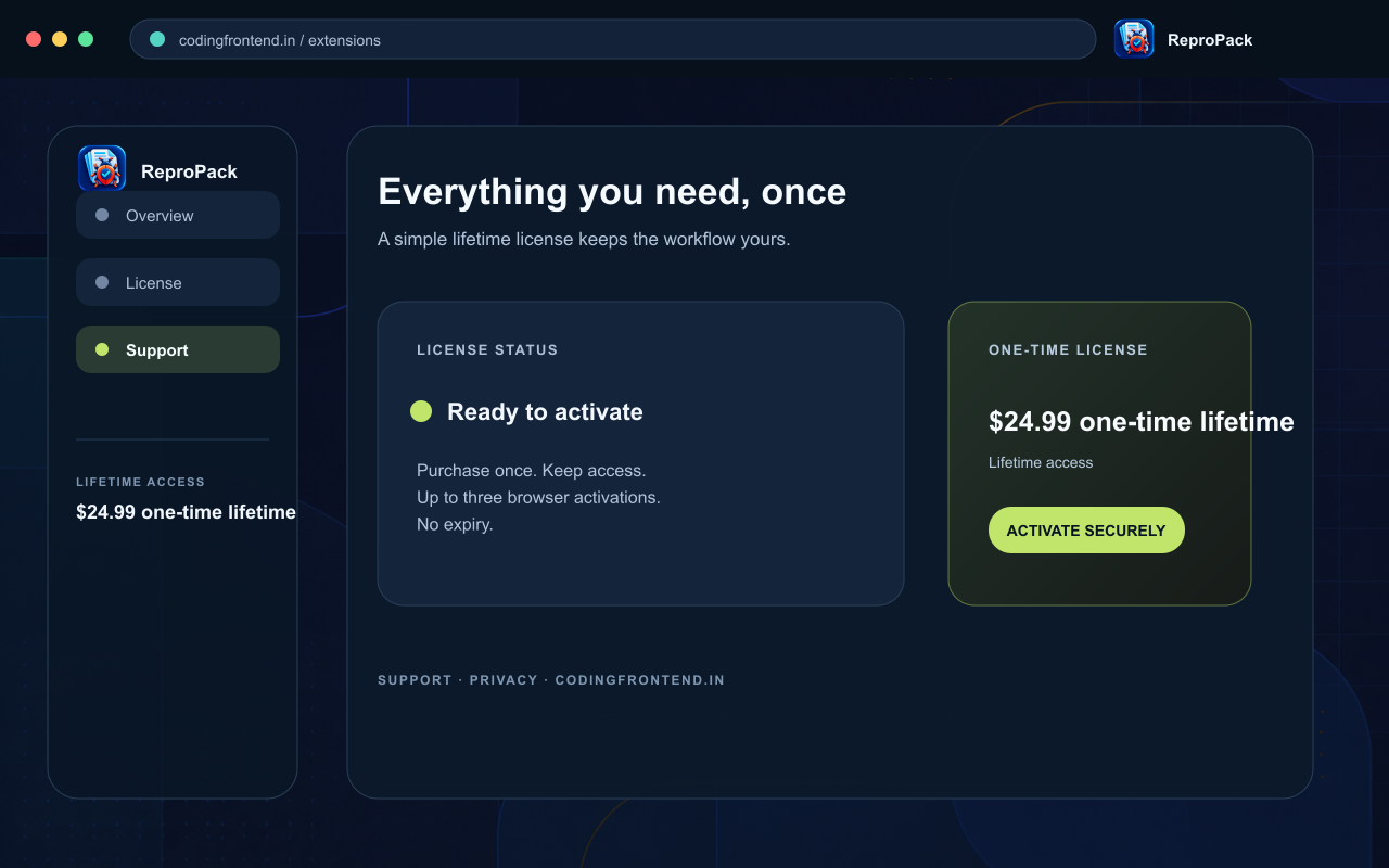 ReproPack — QA Evidence Capture screenshot 3