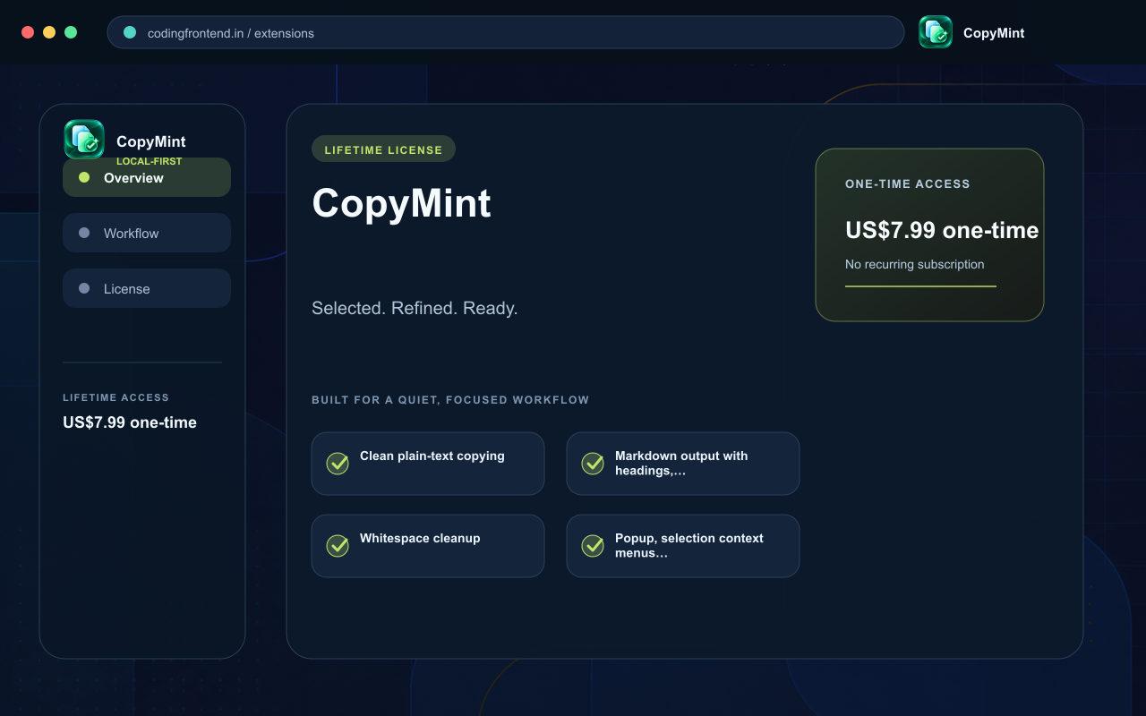 CopyMint — Smart Copy Formatter screenshot 1