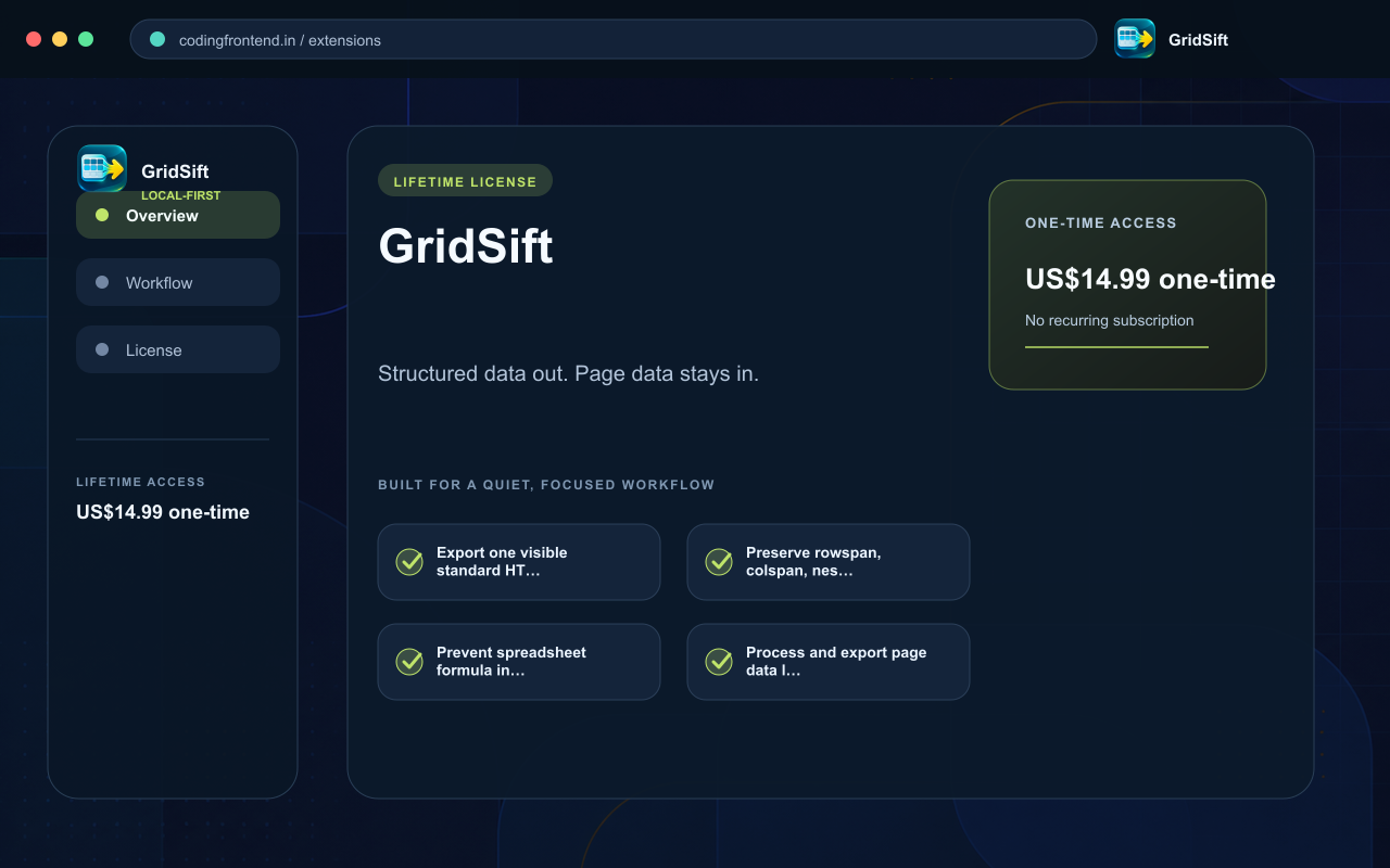 GridSift — Table Exporter screenshot 1