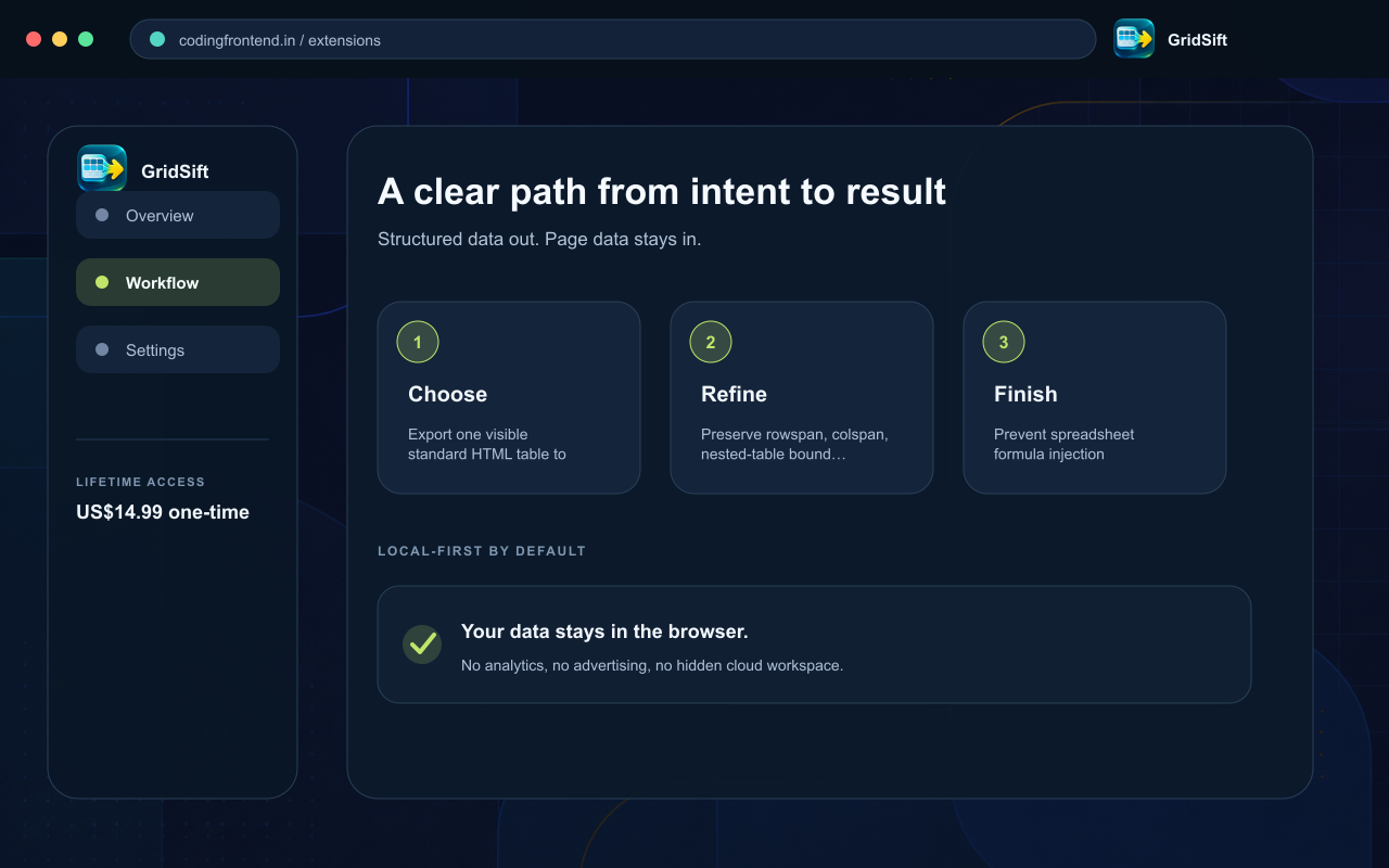 GridSift — Table Exporter screenshot 2