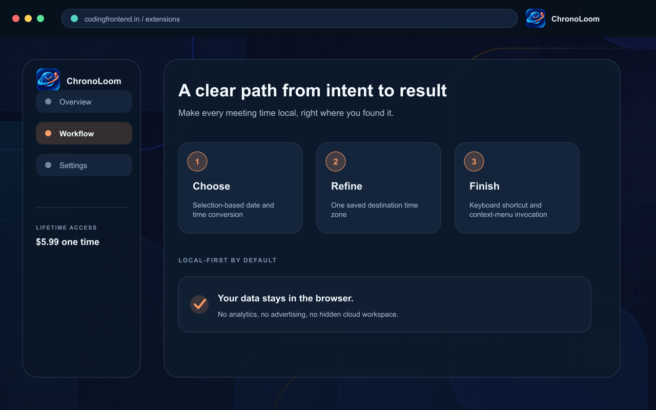 ChronoLoom — Time-Zone Overlay screenshot 2