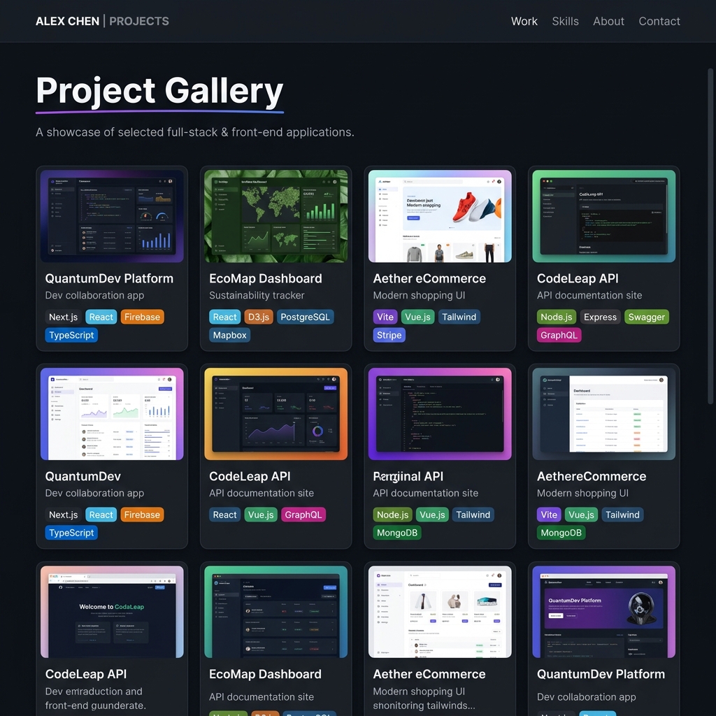 Developer Portfolio Template screenshot 2