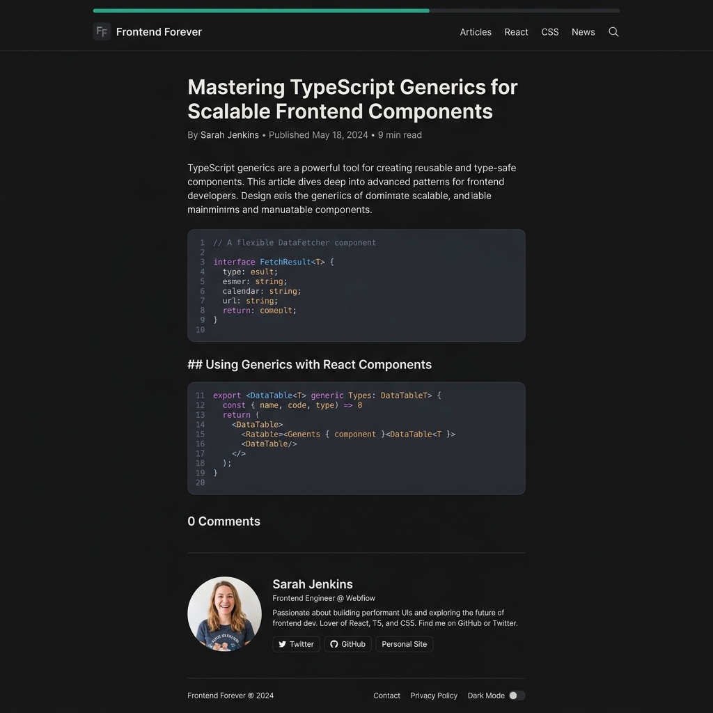 Frontend Forever Blog screenshot 2
