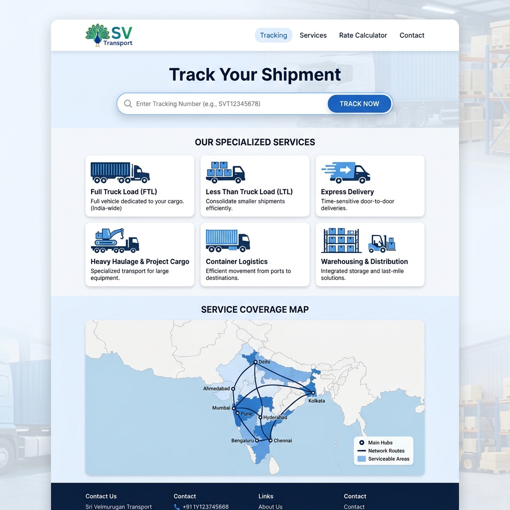 Sri Velmurugan Transport screenshot 2